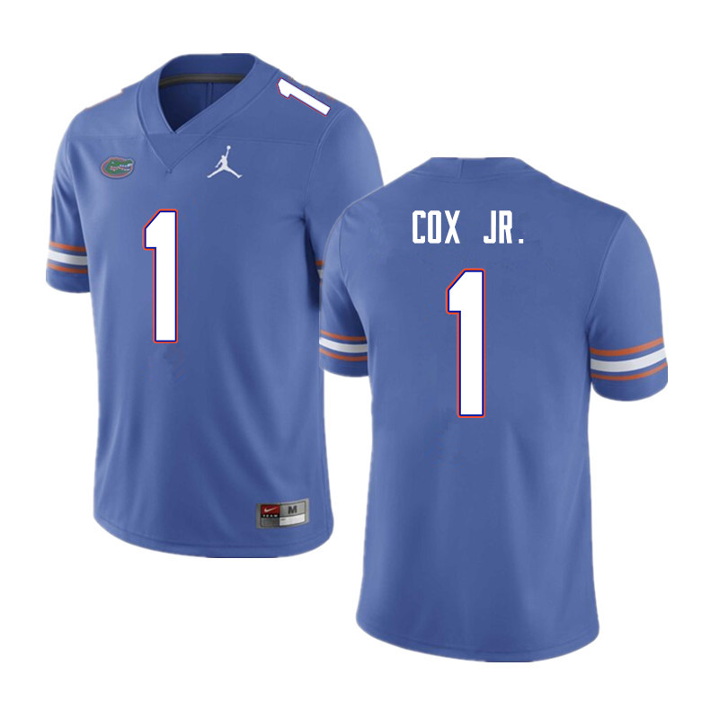 Men #1 Brenton Cox Jr. Florida Gators College Football Jerseys Sale-Blue